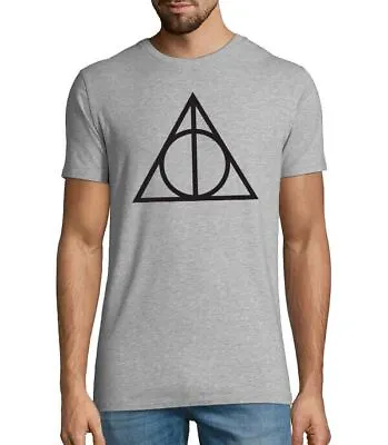 Buy Deathly Hallows Symbol Harry Potter Men's T-shirt • 19.99£
