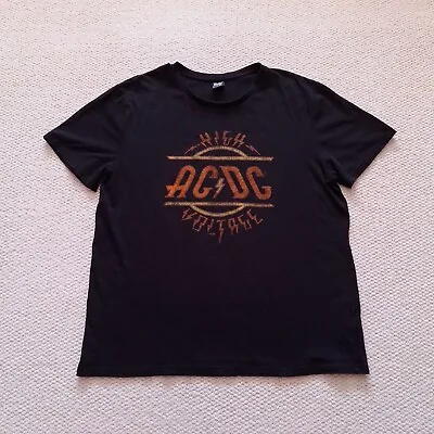 Buy ACDC High Voltage T-Shirt Men's Size 2XL Black Short Sleeve Rock Band Tee • 12.53£