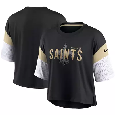 Buy New Orleans Saints T-Shirt (Size XS) NFL Women's Tri-Blend Crop Top - New • 15.99£