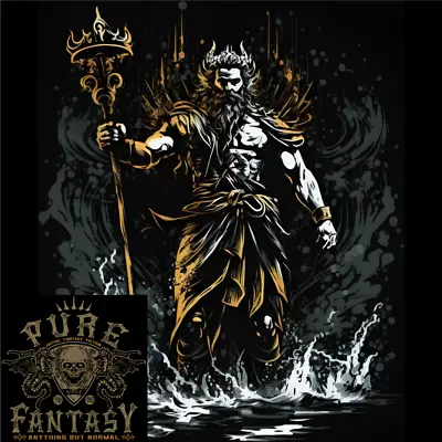 Buy Poseidon Greek God Of Water Mythology Mens Cotton T-Shirt Tee Top • 12.75£
