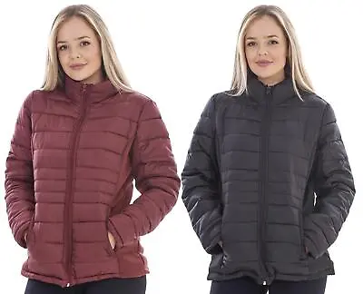 Buy Ladies Quilted Padded Lined Puffer Winter Jacket • 12.99£