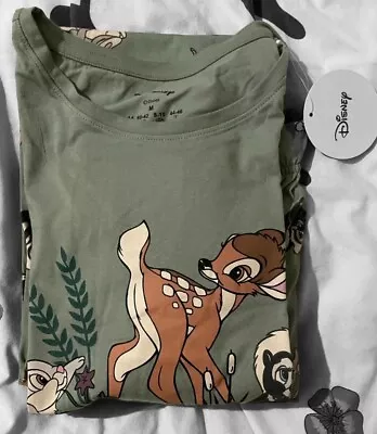 Buy Disney Bambi Ladies Pyjamas Size M Short Sleeves Sleepwear Loungewear Primark • 16.49£