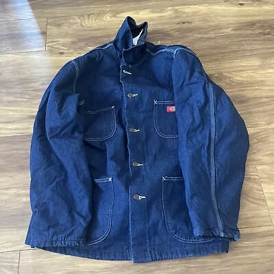 Buy Dickies Mens Blue Denim Insulated Jacket Size XL • 3.50£