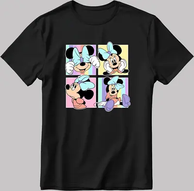 Buy Minney Mouse Disney Characters T-Shirt White-Black Men's / Women N185 • 10.98£