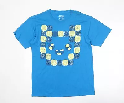 Buy Adventure Time Mens Blue Cotton T-Shirt Size L Round Neck • 6£