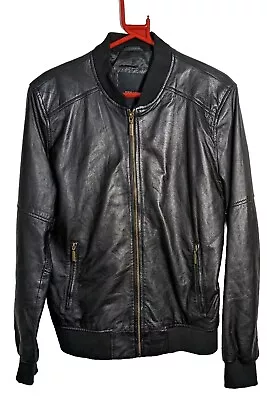 Buy Men's Feraud Designer Soft Leather Bomber Jacket Medium Size Good Condition  • 34.99£