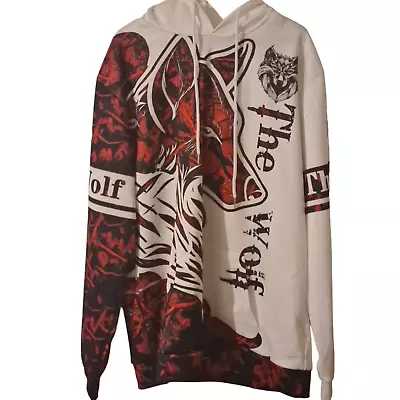 Buy Wolf Print Hoodie Men Cool Design Hooded Sweatshirt Casual Top • 17.99£