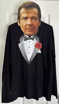 Buy Mens Tuxedo Stag Party Jacket Fancy Dress Long Sleeved Top Shirt & 007 Face Mask • 12£