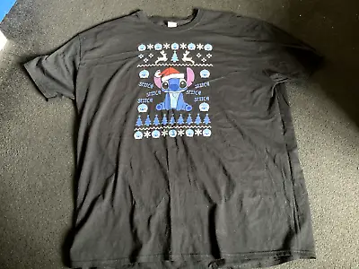 Buy Custom Made Disney Stitch Christmas T-shirt Size 3xl • 6.99£