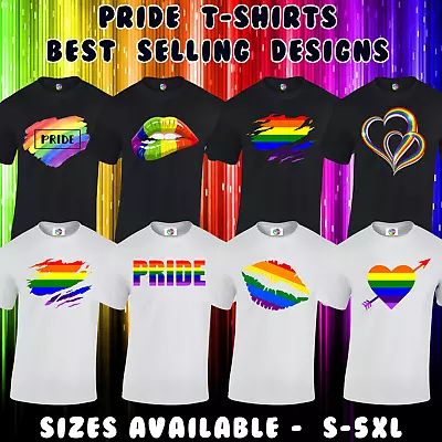 Buy Pride T Shirt Mens Unisex Gay Pride Lesbian Lgbt Rainbow Parade Fashion S - 5xl • 7.99£