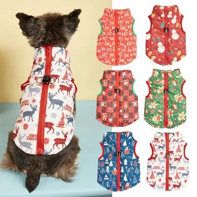 Buy Pet Dog Christmas Jacket Coat Vest Jumper Puppy Winter Warm Clothes Costume UK • 11.64£
