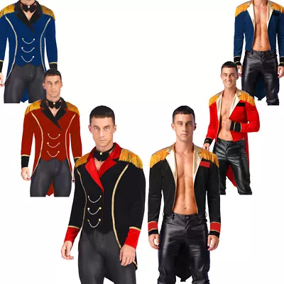 Buy Men's Tailcoat Jacket Ringmaster Circus Costume Marching Military Drummer Jacket • 29.45£