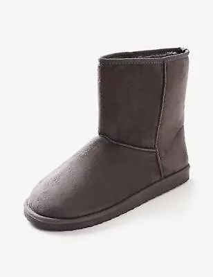 Buy RIVERS - Mens Winter Slippers - Grey Boots - Faux Sheepskin - Casual Footwear • 13.66£