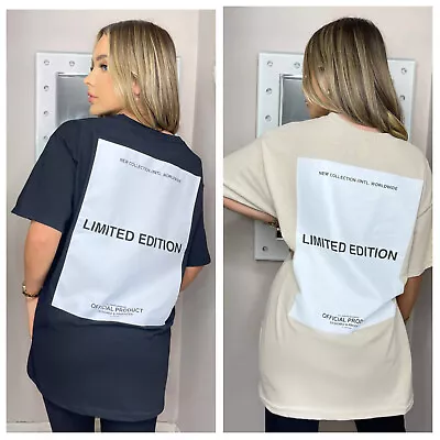 Buy Womens T Shirt Ladies Oversized Baggy Fit Short Sleeve Slogan T-shirt Tee Tops • 8.89£