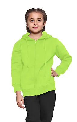 Buy Kids Boys Girls Hoodie Zipper Unisex Fleece Hoodies PE School Sport Casual Wear • 8.99£