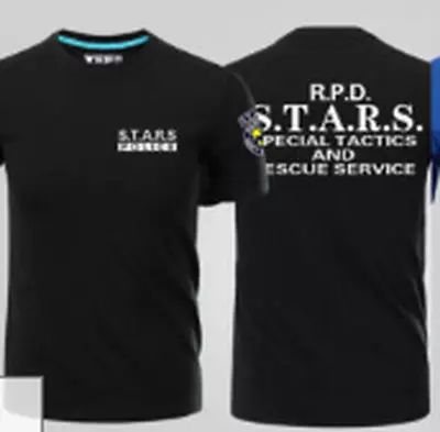Buy Mens T-Shirt Resident Evil RPD STARS Raccoon Short Sleeve Tee Cosplay Costume • 11.87£