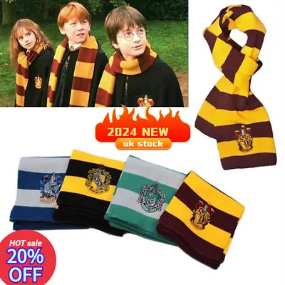 Buy Harry Potter Scarf Gryffindor-Slytherin-Hufflepuff-Raveclaw Scarf Cosplay Gifts. • 6.39£