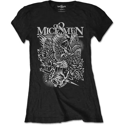 Buy Of Mice And Men Eagle Ladies Womns Girls T Shirt Black Official • 13.95£