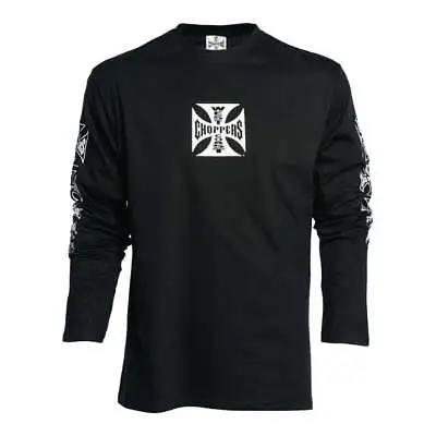 Buy West Coast Choppers OG Classic Long Sleeves Moto Motorcycle Casual T-Shirt Black • 41.03£