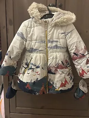 Buy M&S Girls Woodland Pattern Padded Coat/Jacket With Fur Trim Hood, 2-3 Years • 10£