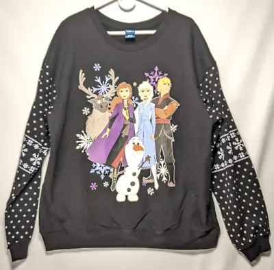 Buy Disney Light Up Frozen 2 Holiday Black Sweatshirt Size XXL • 27.24£