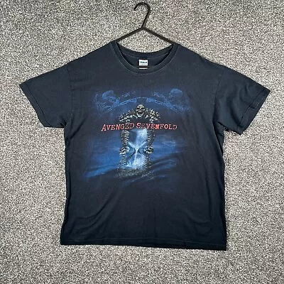 Buy Avenged Sevenfold Shirt Mens Large Black Tour Band Cotton Pullover Short Sleeve • 14.95£