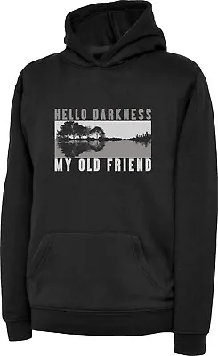 Buy Hello Darkness My Old Friend Hoodie Quote Saying Vintage Guitar Xmas Gift Top • 20.99£