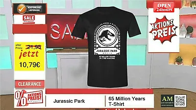 Buy T-Shirt Black - Jurassic Park - 65 Million Years - Size L - New/Original Package • 18.41£