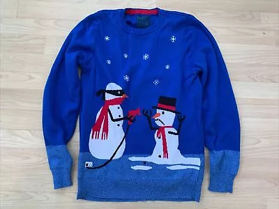 Buy Boys Next Blue Snowman Cartoon Christmas Jumper Age 12 Years Christmas 🤶 🎄 • 1.50£