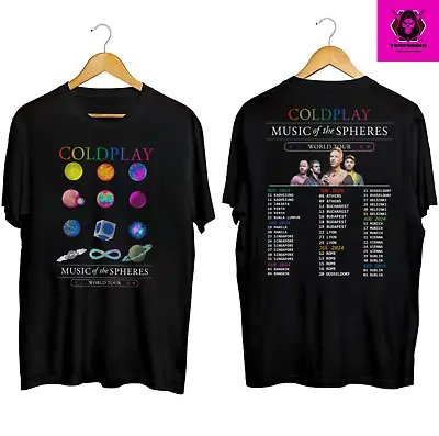 Buy Coldplay  Music Of The Spheres  2-Sided Tour 2023/2024 Unisex T-SHIRT S-3XL 🔥 • 27.88£