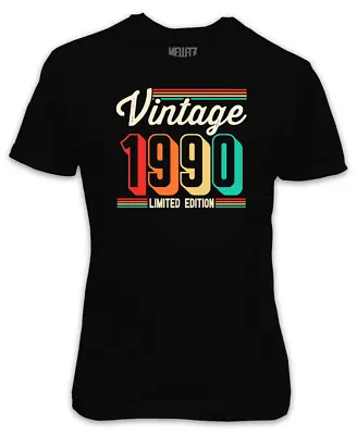 Buy Vintage 90's Limited Edition Birthday Celebrations Black T-Shirt - Nineties • 15£