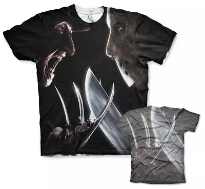 Buy Freddy Vs Jason A Night On Elm Street Official Mens T-Shirt • 25.98£