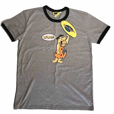 Buy Vintage 2000’s Official Hanna Barbera - The Flintstone T-shirt Size M • 43.36£