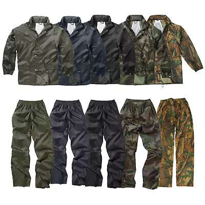 Buy Waterproof Jacket Trousers Army Military Camo Raincoat Olive DPM Combat Suit Set • 19.99£