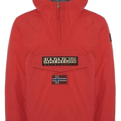 Buy Men’s Red Napapijri Jacket (front Pocket) Size L • 85£