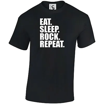 Buy Eat Sleep Rock Repeat T-shirt Tshirt Rocker Music Gift All Sizes Adults & Kids • 9.99£