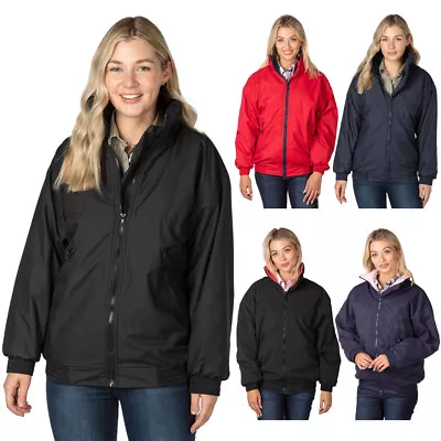 Buy Ladies Fleece Lined Bomber Jacket Women's Zip Up Short Coat Rydale 6 Colours • 37.99£