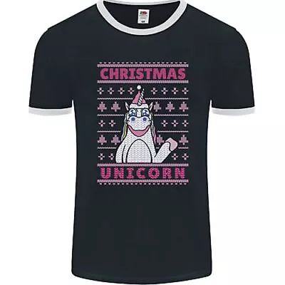 Buy Funny Christmas Unicorn Mens Ringer T-Shirt FotL • 12.49£