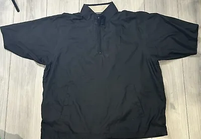 Buy Tommy Hilfiger Golf Short Sleeve Pullover Windbreaker Jacket Black Mens XL • 21.87£