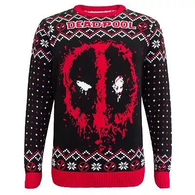 Buy Official Knitted Jumper - Deadpool - Spray • 39.99£