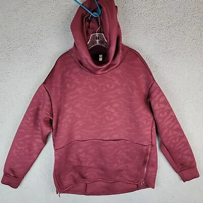 Buy Fabletics Lotta Cocoon Hoodie Womens Size Large Maroon Red Camo Long Sleeve • 15.11£
