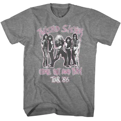 Buy Twisted Sister Come Out And Play Tour 86 Men's T Shirt 70's Metal Music Merch • 40.37£