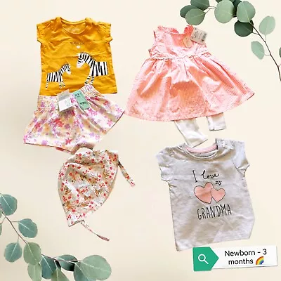 Buy Newborn Baby Girls 0-3 Months Clothes Bundle BNWT 🌈 • 8.99£