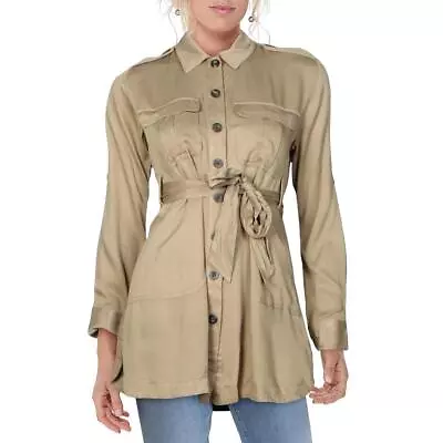 Buy Marled Womens Safari Green Woven Utility Field Coat Jacket S  6706 • 4£