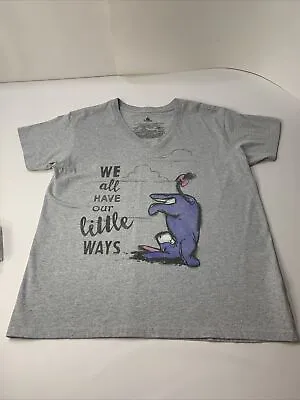 Buy Disney T Shirt Eeyore We All Have Our Little Ways Gray Size Large Headstand • 10.03£