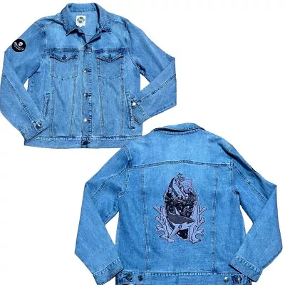 Buy Sea Shepherd Shark Embroidery Denim Jacket Women L HoodLamb Org Cotton Ltd Edtn • 179.96£