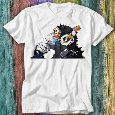 Buy Banksy DJ Monkey Thinker With Headphones T Shirt Top Tee 484 • 6.70£