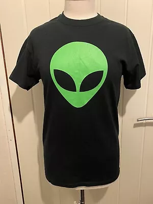 Buy Alien Head Skull UFO Short Sleeve T Shirt Black Small Top Emo Grunge • 9.95£