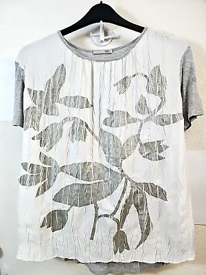 Buy VGC Zara Sizes S-M Silver Paint T-Shirt Club Scene /punk / Cyberpunk Stretch Top • 10£