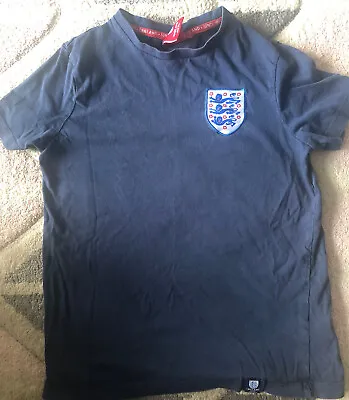 Buy England Navy Blue Football T Shirt 9-10 Years • 0.99£